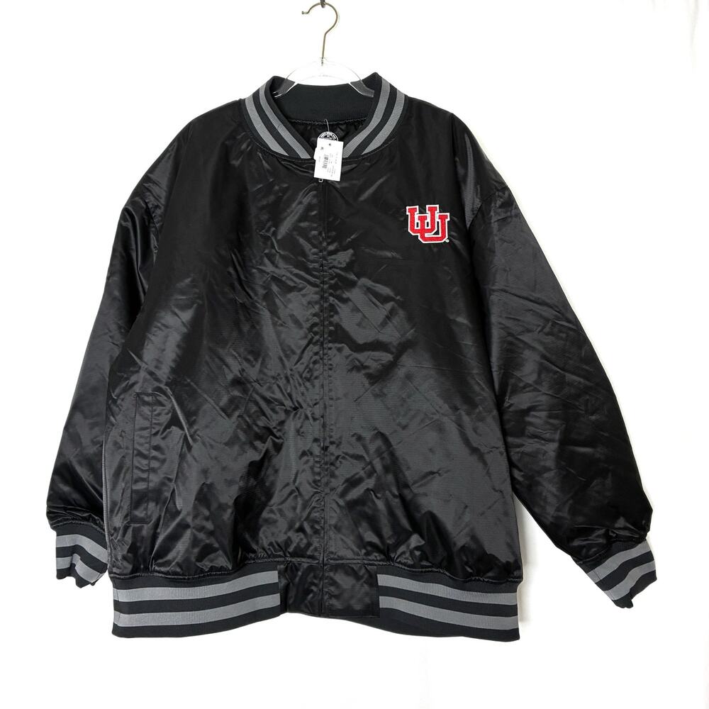 Utah Utes Letterman Jacket Nylon Polyester Full Zip NWT Mens Various Sizes